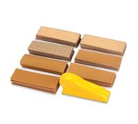 Idhadkc 70 PCS Micro-Type Detail Sander Paper Kit, 3.5x1Inch Mini Hand Sanding Block with Hook and Loop for Wood Crafts