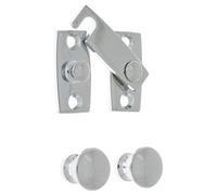 IDHBA 21021-026 Professional Grade Quality Solid Brass Shutter Bar Kit, Polished Chrome