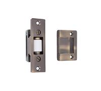 IDHBA idh by St. Simons 12017-005 Premium Quality Solid Heavy Duty Silent Roller Latch with Adjustable Square Strike, Antique Brass