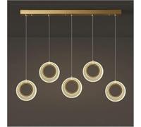 IDHBGJD Full Copper Stair Chandelier Crystal Villa Duplex Building Spiral Staircase Light Ring Long Pendant Light Loft Lamp Modern LED Chandelier Foyer