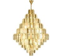 IDHBGJD Hanging Lamp Chandeliers Luxury Villa Duplex Building Chandelier Palace Hall KTV Club Engineering lamp Large Living Room Crystal lamp Foyer