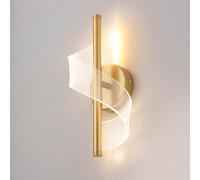 IDHBGJD Modern Arc Acrylic Wall Sconce 8W Led 3000K Warm Light Indoor Art Decor Spiral Design Wll Mounted Lighting Fixture Wall Lamps for Bedroom Corridor Stairs Bathroom/D