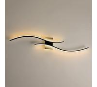 IDHBGJD Wall Lamp LED Wall Light 2-Linear Wall Sconce Wave Shape Wall Mount Lamp Wall Lighting for Bedside Hallway Stairwell Living Room(Size:100 * 15cm Color:B)