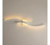 IDHBGJD Wall Lamp LED Wall Light 2-Linear Wall Sconce Wave Shape Wall Mount Lamp Wall Lighting for Bedside Hallway Stairwell Living Room(Size:100 * 15cm Color:B)