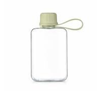 IDIDG Flat Water Bottle Travel Flask Portable 8.2 oz BPA Free Tritan Square Small Water Bottles Leakproof Slim Water Bottle for Purse Travel Pocket Sports Fitness (Green, 8.2 OZ)