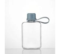 IDIDG Flat Water Bottle Travel Flask Portable 8.2 oz BPA Free Tritan Square Water Bottles Leakproof Slim Water Bottle for Purse Travel Pocket Sports Fitness (Blue, 8.2 OZ)