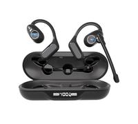 iDIGMALL Bluetooth 5.4 Headset w/Detachable Microphone, Open Ear Headphones w/Noise Canceling Mic & Mute for Call, Multipoint Wireless Earbuds w/Charging Case for Office Home Work Driving Travel