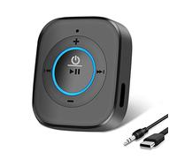 iDIGMALL Bluetooth 5.4 Receiver for Speaker, Wireless HiFi Music Adapter w/Built-in Mic for Hands-free Calls for Car Home Stereo Wired Headphones with 3.5mm RCA Aux Jack, 20 Hrs Playtime, Multi-Point