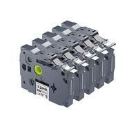 IDIK 5PCS Compatible for Brother P-touch Strong Adhesive Black on White TZe S221 TZ2-S221 labeltape