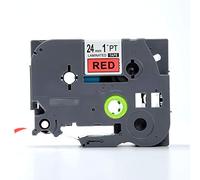 IDIK Brother Compatible Black on Red Label Tape TZe-451 TZ451 24mm 8m