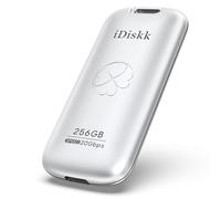 iDiskk 256GB External Solid State Drive Up to 2000MB/s, USB 3.2 Gen 2x2 USB-C SSD,High performance Portable SSD,Pocket-size 2000MB/s flash drive Photo Memory Stick（Sliver）