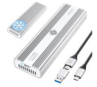 iDiskk 40Gbps 2TB NVMe SSD,External Solid State Hard Drive - Up to 3000MB/s, Thunderbolt 3 (40Gbps), USB-C (10Gbps),Compatible with USB4/3.2/3.1/3.0/2.0,Built-in Cooling Fan,m.2 nvme SSD,Sliver