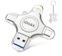iDiskk 512GB Photo Stick for iPhone, 4 in 1 iPhone lightning USB Flash drive,External iPhone Memory Sticks iPad Storage work with latest iPhone USB-C device Android Phone Mac and Computer