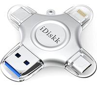 iDiskk App-le MFI Certified 512GB,Flash Drive for iPhone Photo Stick,for iPhone 17/16/15,Flash Drive for Photos and Videos,iPhone USB Storage,Photo Stick, for iPad Android Samsung (4 in 1)