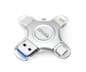 iDiskk Certified by Apple 256GB Photo Stick for iPhone USB C iPad Pro Android Samsung Flash Drive for iPhone 12/12 pro/12 mini/11/11/Pro/SE/6/7/8/XR/X/XS MAX,iPad pro External Storage for PC,MacBook
