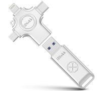 iDiskk Photo&Video Storage USB Memory Stick: Auto Backup 128GB USB 3.0 Flash Drive for iPhone or iPad or Android,Free up your storage space,Zinc Alloy
