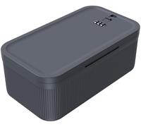 iDiskk security lock box with password，Secure Medicine Safe, Phone Jail, and Snack Box for Home, Fridge, Office, or Travel
