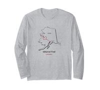 Iditarod National Historic Trail Route Map Long Sleeve T-Shirt