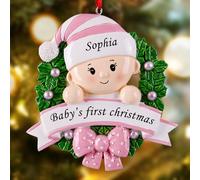 iDIY Baby First Christmas Bauble - My 1st Christmas Bauble - Customised Name - Personalised Xmas Tree Decorations