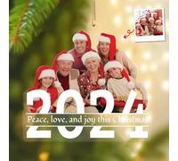 iDIY Personalised Christmas Baubles - Custom Photo Baubles - Personalised Christmas Decorations - Customised Christmas Baubles for Christmas - 2024