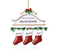 iDIY Personalised Christmas Tree Decorations - Family of 3, Personalised Christmas Ornaments and Baubles