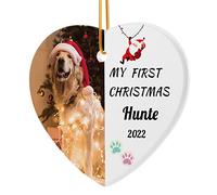 iDIY Personalised Dog First Christmas Ornament - Custom Pet Photo 2023 for Your Fur Baby, Customised Ornament, New Puppys 1st Xmas Tree Keepsake Gift, Lovers Gift by Bemaystar