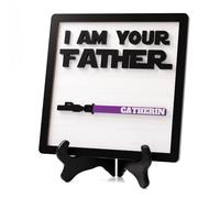 iDIY Personalised Father's Day Gifts - I AM THEIR FATHER Wooden Lightsaber Sign, 3D Custom Name Wood Sign, Personalized Gifts for Dad Papa from Daughter Son Wife