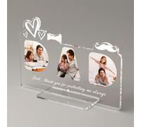iDIY Personalised Gifts for Dad - Father's Day Album, Dad Frame with Photo and Text, Father's Day Gifts, Dad Birthday Gifts, 8.7 x 6 Acrylic Glass
