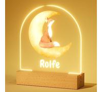 iDIY Personalised Night Lights for Kids - Customised Baby Baptism Gifts, Christening Gifts, Newborn, Baby Birthday Present, Fox