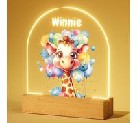 iDIY Personalised Night Lights for Kids - Customised Baby Baptism Gifts, Christening Gifts, Newborn, Baby Birthday Present, Giraffe