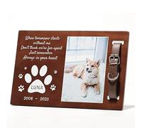 iDIY Personalized Dog Memorial Gifts for Loss Of Dog - Pet Picture Memorial Frame, Dog Memorial Picture Frame with Collar Holder, Pet Collar Keepsake Frame, Remembrance Sympathy Dog or Cat