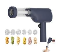 Idiyappam Maker Electric - 2025 New Electric Idiyappam Maker with 6 Molds, Rechargeable Automatic Pasta Maker, Portable Noodle Maker for Home (Blue)