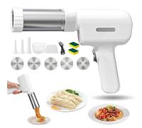 Idiyappam Maker Electric, 2025 New Idiyappam Maker, String Hopper Maker Electric, 5-in-1 Cordless Pasta Machine,Cutters and Sausage Stuffing Tube, with 5 Noodle Molds (White)