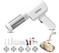 Idiyappam Maker Electric, 2025 New Summer Snow Idiyappam Maker, Multifunctional 5-in-1 Cordless Pasta Machine, Portable for Travel, Kitchen (White)