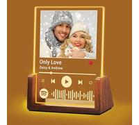 Idiyfun Personalised Anniversary Spotify Plaque, Custom Song Plaque with Picture, Unique Customizable Valentines Day Christmas Birthday Gifts for Him Her, Photo Gifts for Boyfriend Girlfriend Couple