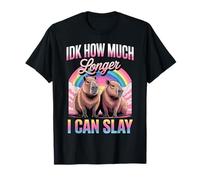 IDK How Much Longer I Can Slay Capybara Rainbow Meme T-Shirt