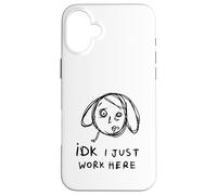IDK I Just Work Here Funny Meme Line Drawing Case for iPhone 16 Plus