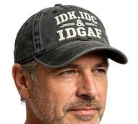 IDK, IDC, Idgaf Hat, Summer Baseball Trucker Hat,for Women Men Black