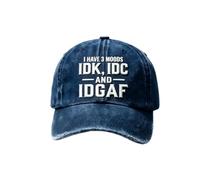 IDK IDC Idgaf Hat Vintage Funny Baseball Cap IDK IDC Idgaf Cap for Unisex
