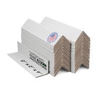 IDL Packaging - CEP-9-M Cardboard Edge Protector 2" x 2" x 9", Pack of 50 - White Kraft Cardboard Corner Protectors for Shipping - V-Board Reinforced Pallet Edge Protector