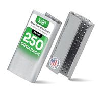 IDL Packaging Orgapack Open Serrated Seals for 1/2" Polyester (PET) Strapping, Pack of 250 - USA-Made Superior Holding Power Metal Clips for Banding, Packing - Orgapack Patented Serrated Pattern