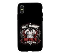 Idle Hands Are The Devil's Playthings Vintage Nurse Crest Case for iPhone X/XS