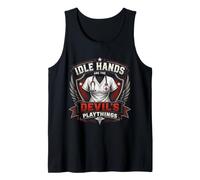 Idle Hands are The Devil's Playthings Vintage Nurse Crest Tank Top
