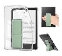 iDLEHANDS Clear Case for 7" Tablet Case - Ultra Slim Soft TPU Transparent Cover & Lightweight with Hand-Strap & Stand, not Compatible with Kobo Clara, Sage Green