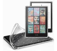 iDLEHANDS Clear Case for All-New 7" E-Readers - Ultra Slim Soft TPU Transparent Cover & Lightweight, not Compatible with Kobo Clara, Clear Glitter
