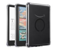 iDLEHANDS Magnetic Clear Case for 7" Kindle Paperwhite 12th Gen 2024 and Kindle Colorsoft - with AirBag Compatible with iPhone MagSafe, for Samsung/Belkin/Anker Wireless Charging Pads, Gray