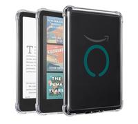 iDLEHANDS Magnetic Clear Case for 7" Kindle Paperwhite 12th Gen 2024 and Kindle Colorsoft - with AirBag Compatible with iPhone MagSafe, for Samsung/Belkin/Anker Wireless Charging Pads, Dgreen
