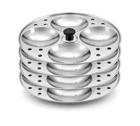 Idli Stand 16 Idli Capacity, 4 Plate Stainless Steel Idli Plate Set with 4 Cavities Each, Premium Idly Maker Insert for Idli Pot, Steamer & Pressure Cooker, Easy Release Idli Moulds
