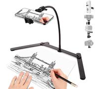 IDM-UTSL Overhead Phone Mount,Foldable Gooseneck Phone Holder,Overhead Tripod for iPhone, Webcam, Gopro, Pico Projector, Phone Stand for Recording, Live Streaming, Online Teaching