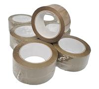 IDMENAGE - Set of 6 rolls of brown adhesive tape - 66m x 48mm